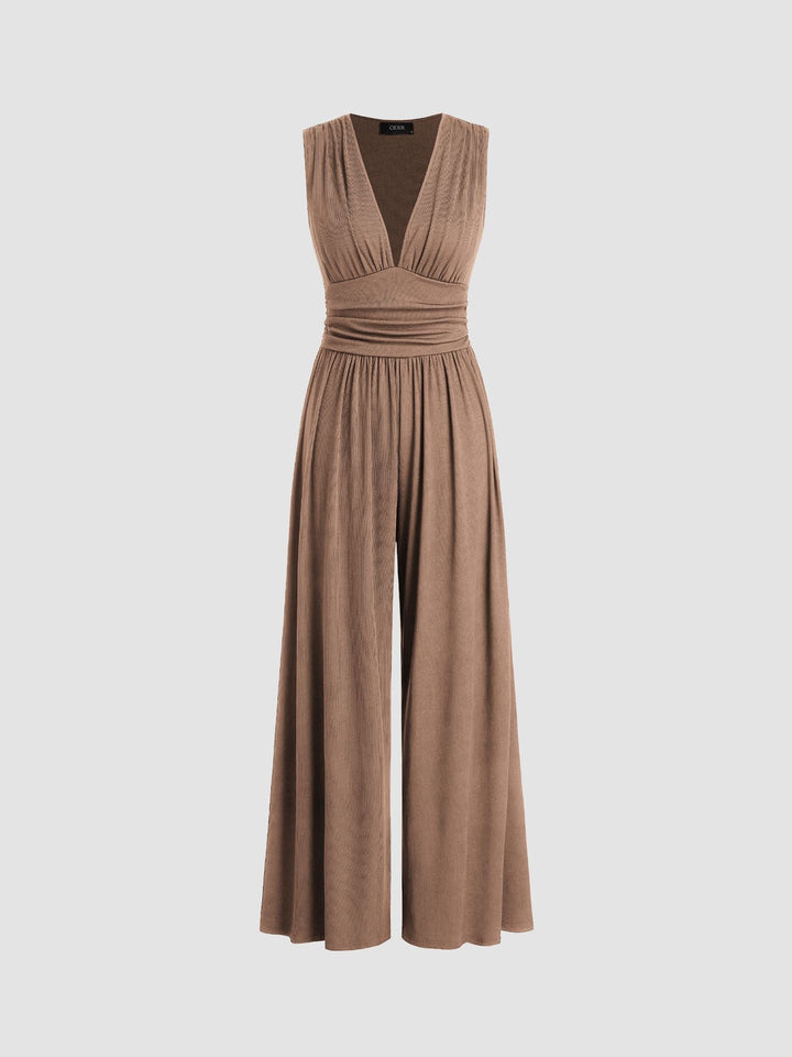 Charity – Elegante Mouwloze Wijde Jumpsuit
