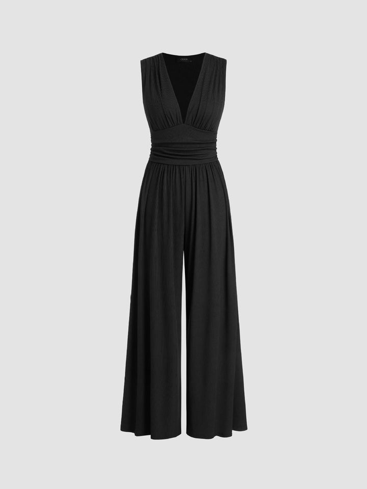 Charity – Elegante Mouwloze Wijde Jumpsuit