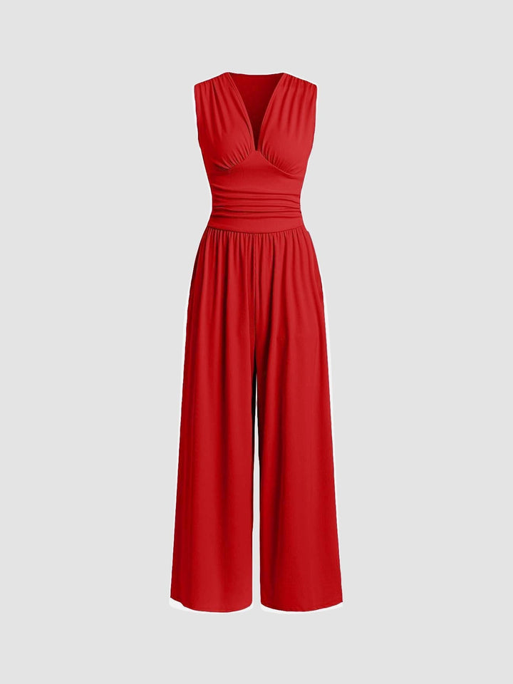 Charity – Elegante Mouwloze Wijde Jumpsuit