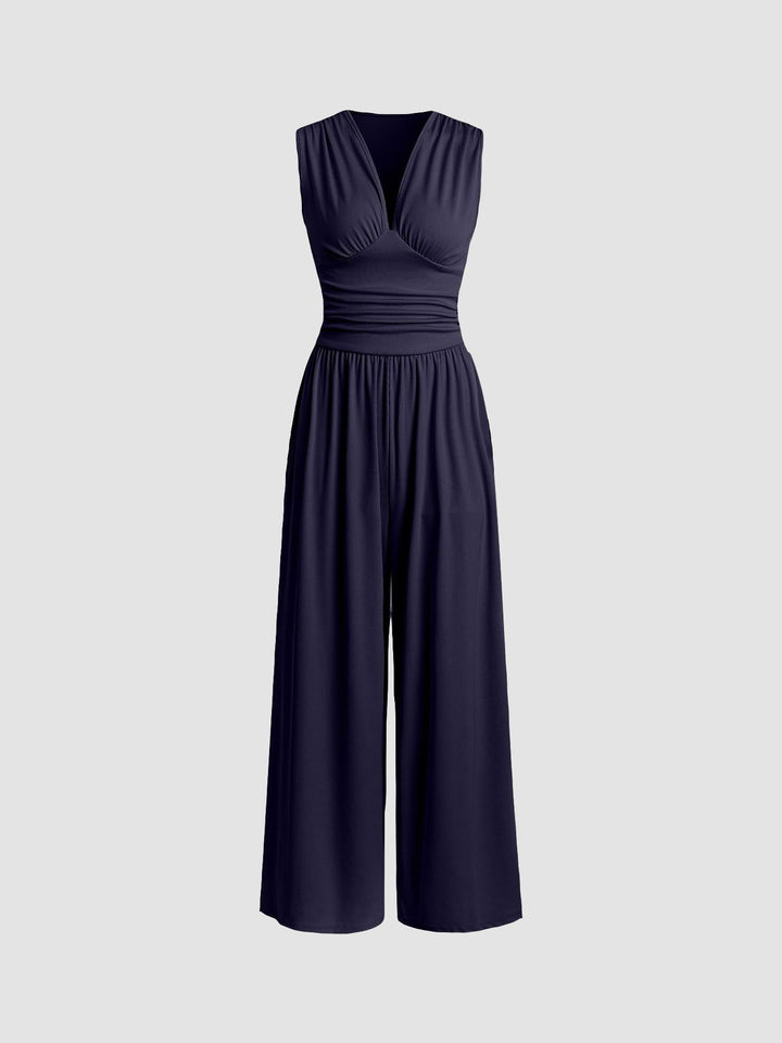 Charity – Elegante Mouwloze Wijde Jumpsuit