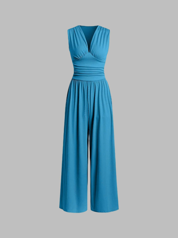 Charity – Elegante Mouwloze Wijde Jumpsuit
